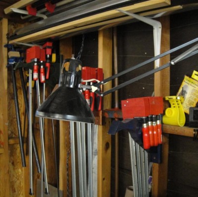 Clamp Rack with Bessey Parallel Bar Clamps