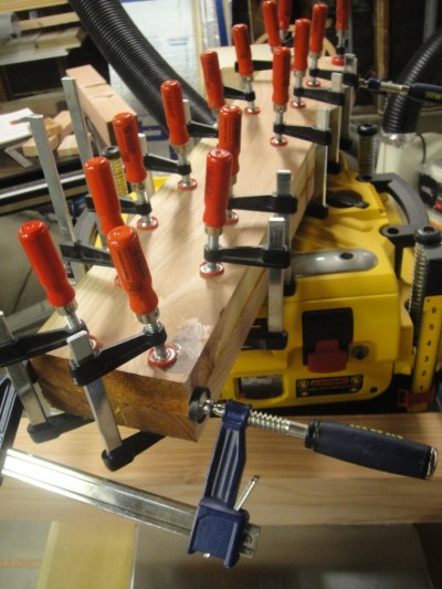 Panel Max Glue-up with Bessey Mini Bar Clamps